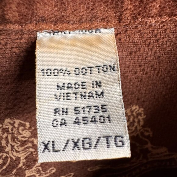 Vintage Izod Womens Military Utility Jacket XL Cotton Brown Button Flap Pockets - Picture 3 of 8